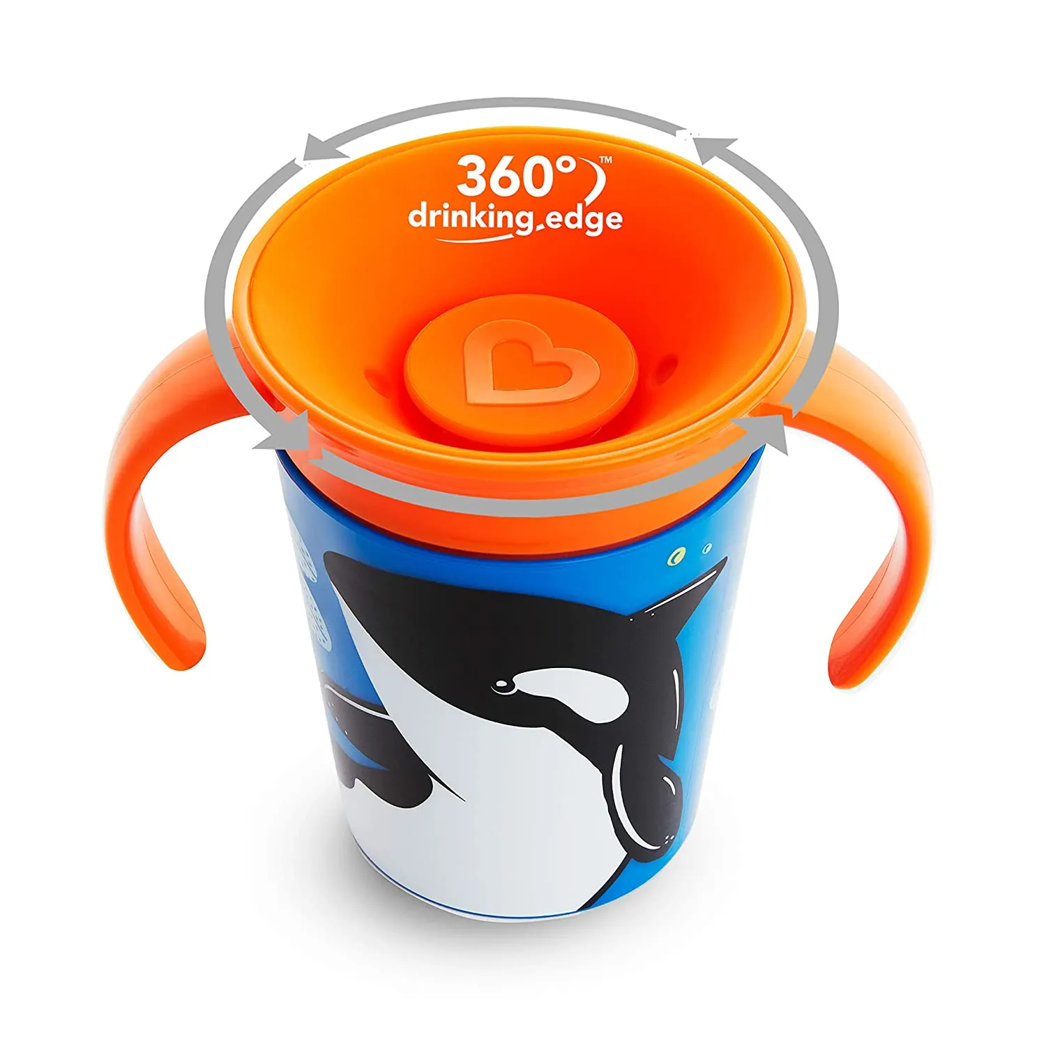 Munchkin Miracle 360 WildLove Trainer Cup, 6 Oz, Orca