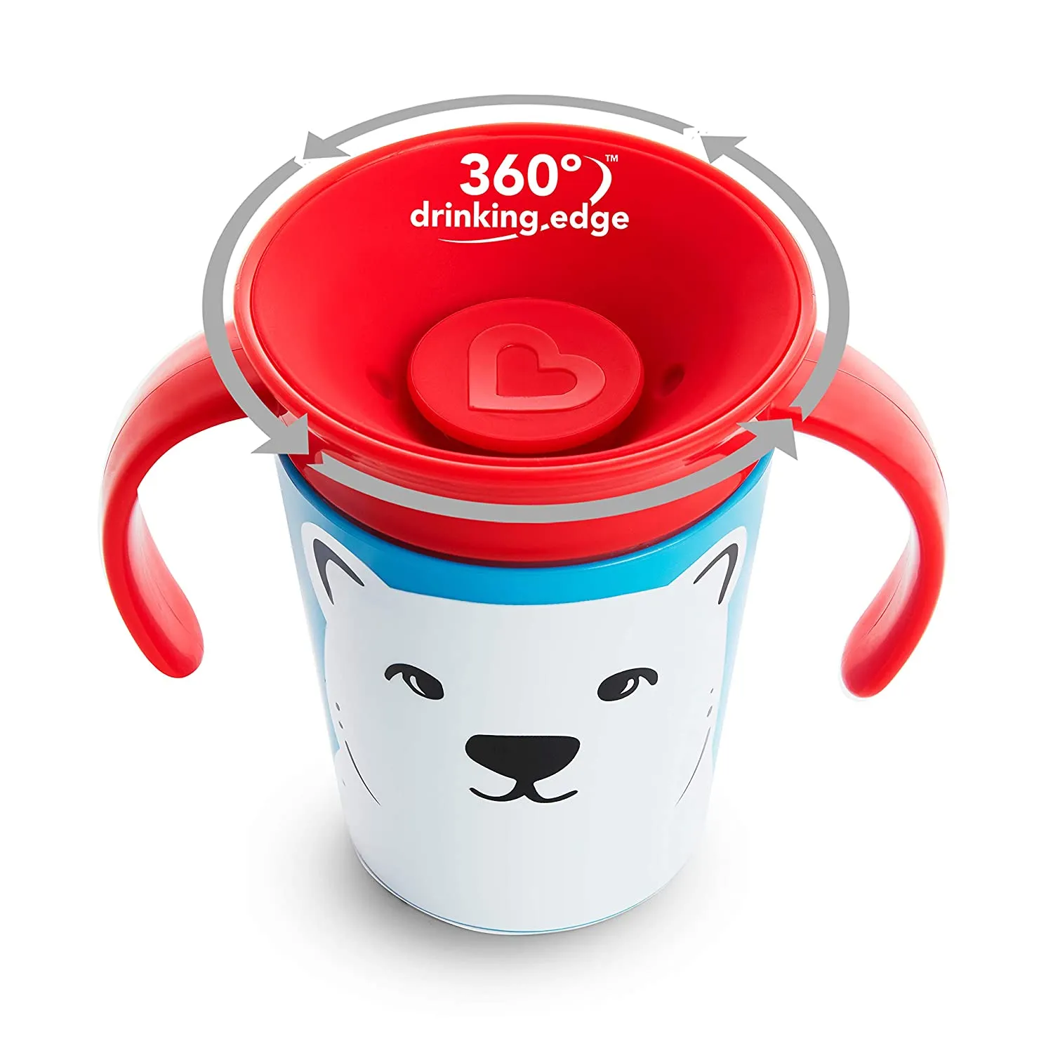 Munchkin Miracle 360 WildLove Trainer Cup, 6 Oz, Polar Bear