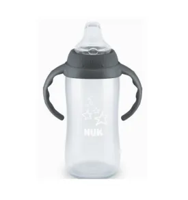 NUK Large Learner Tritan Cup, 10 Ounce, Gray Star