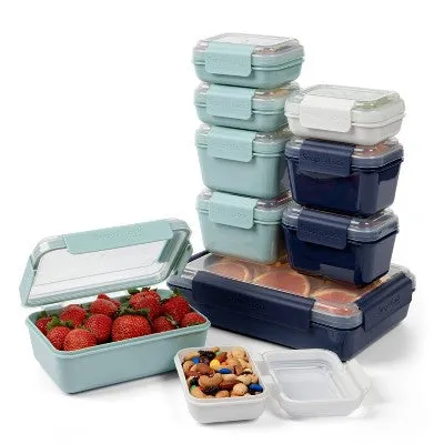 Open Box - SnapLock Rectangular Food Storage Containers - 20pc