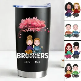 Personalized Stainless Steel Tumbler - 20oz Brothers Forever (TC)