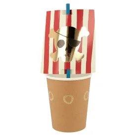 Pirate Cup & Straws Set