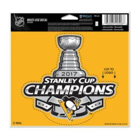 Pittsburgh Penguins 2017 Stanley Cup Champions Multi-Use Cut to Logo Decal