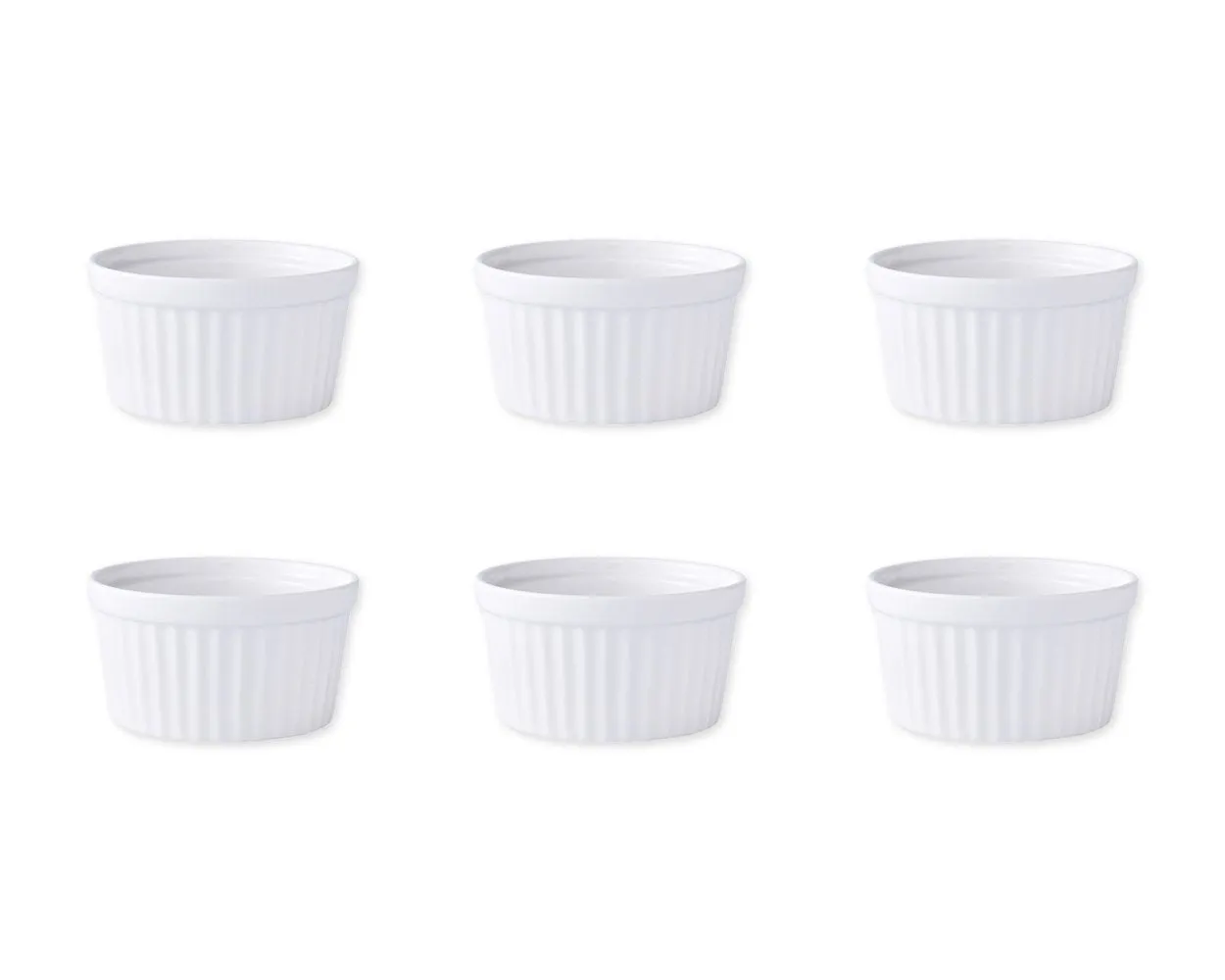 Porcelain Ramekin Bowls 6 Pieces Baking Cups for Desserts