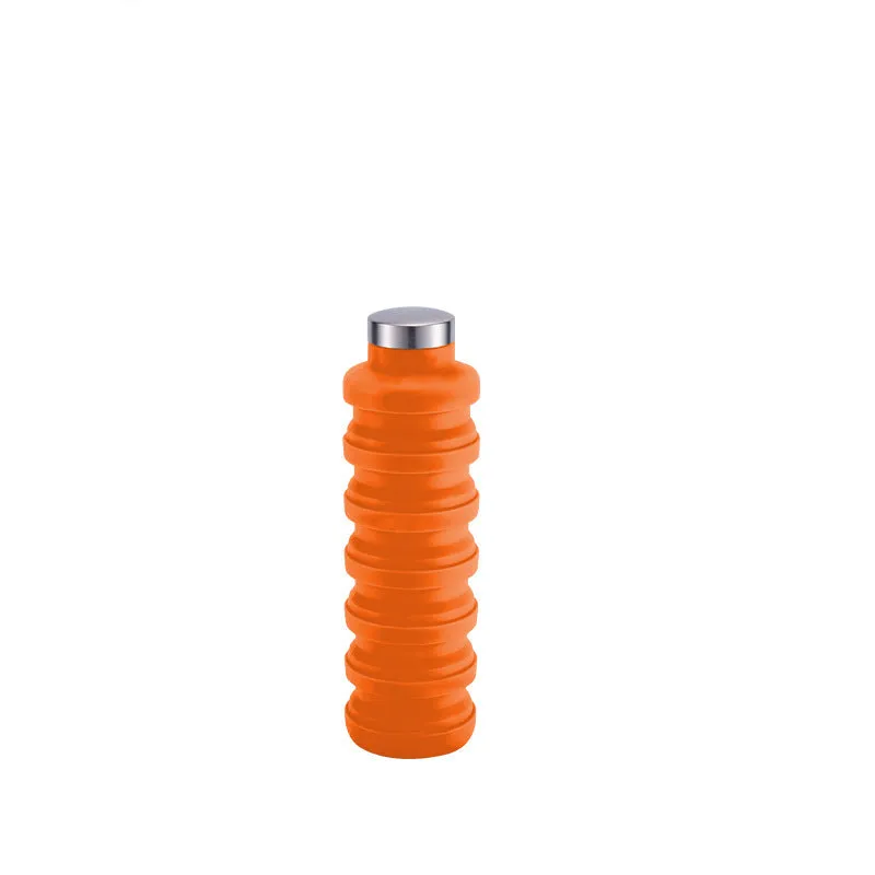 Portable Food Grade Silicone Folding Cup 500ml Creative Sports Water Bottle Outdoor Telescopic Decompression Water Cup