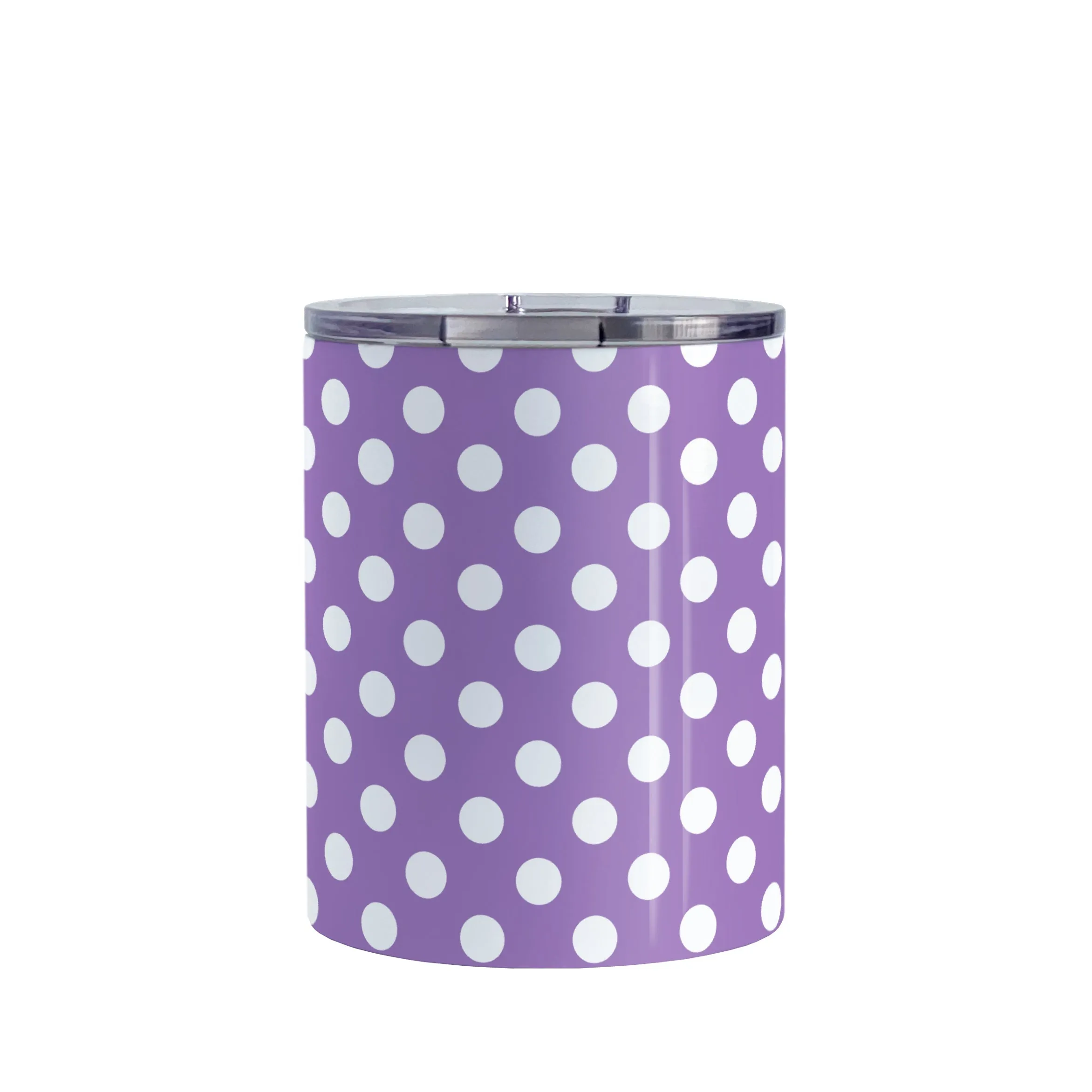 Purple Polka Dot Tumbler Cup