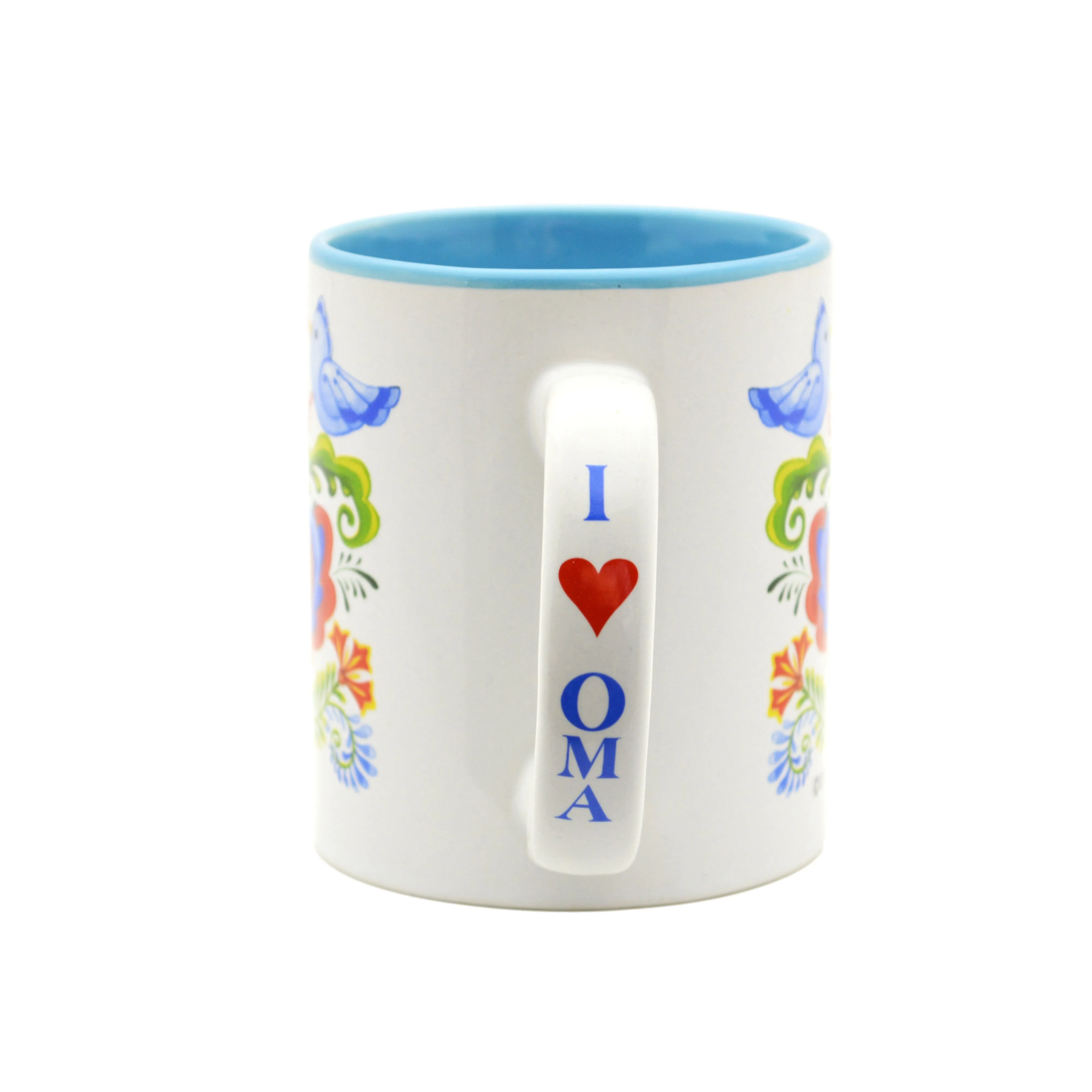 "Oma is the Greatest" Bird Design Ceramic Coffee Mug