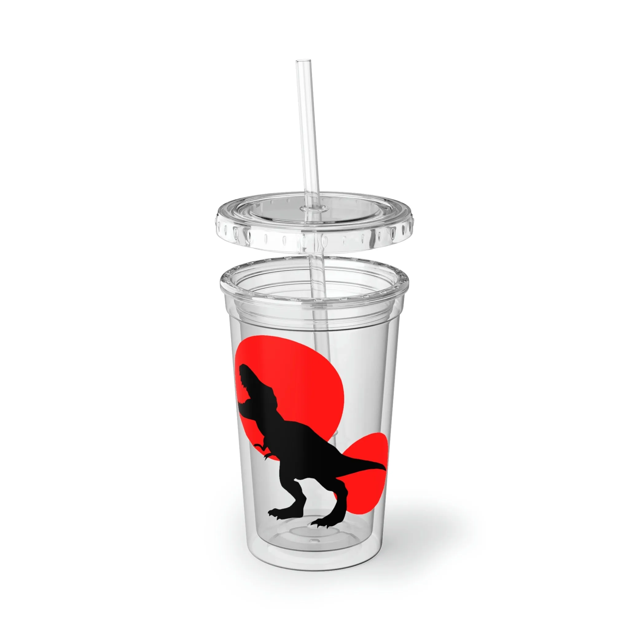 Red Tyrannosaurus Rex Design Suave Acrylic Cup