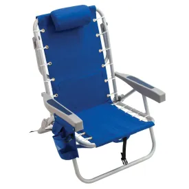 RIO | Premium 5-Position Aluminum Lace-Up backpack Chair - Ocean Blue