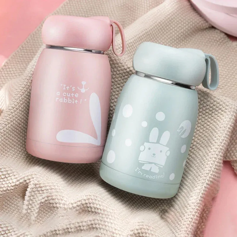 SINOTAO  -  1pc 320ml Rabbit Cute Insulating Bottle Portable Home Female Office Water Cup Stainless Steel Insulated Coffee Cup Vacuum Bottle