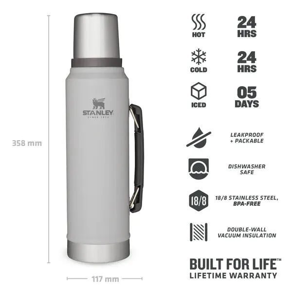 Stanley Classic Legendary Bottle | 1.0L Ash