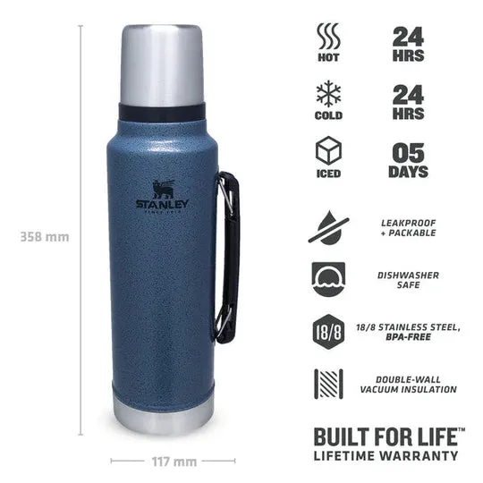 Stanley Classic Legendary Bottle | 1.0L Hammertone Lake