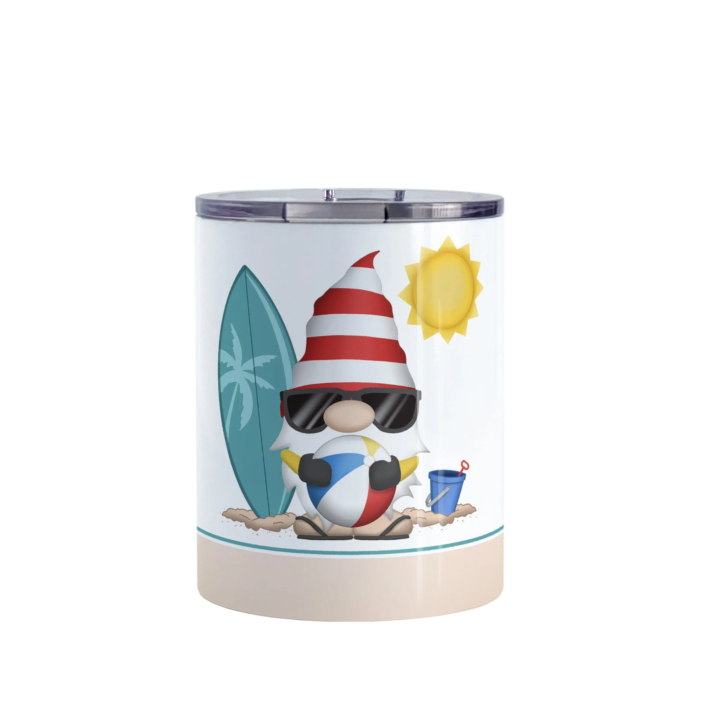 Summer Beach Gnome Tumbler Cup