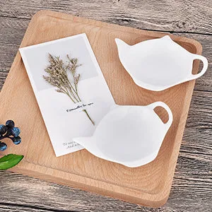 Teapot Shaped Teabag Holder Set of 4