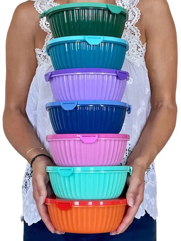 Yumbox Leakproof Divided Poke Salad Bowl - Hawaii Blue