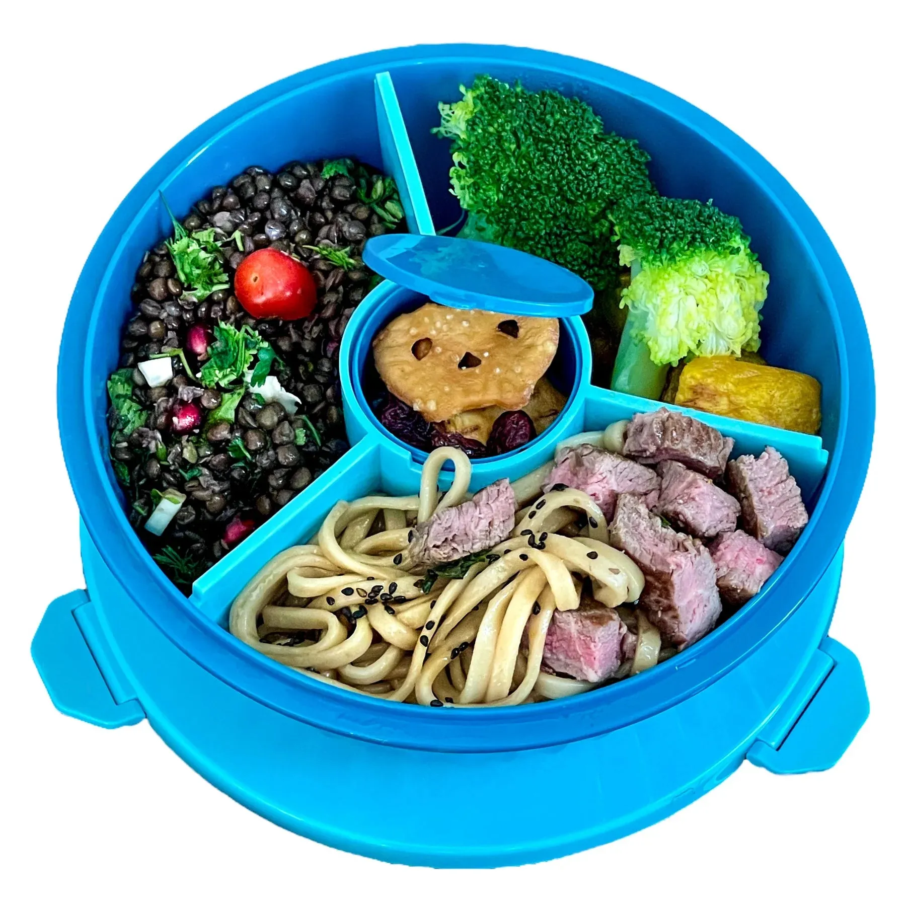 Yumbox Leakproof Divided Poke Salad Bowl - Lagoon Blue